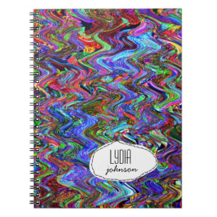 Exuberant Customised Colour Zigzag Abstract Notebook