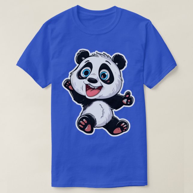 Exuberant Panda Buddy Sticker 3 T-Shirt (Design Front)