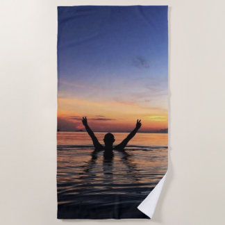 Exuberant Sunset Leyte Philippines Beach Towel