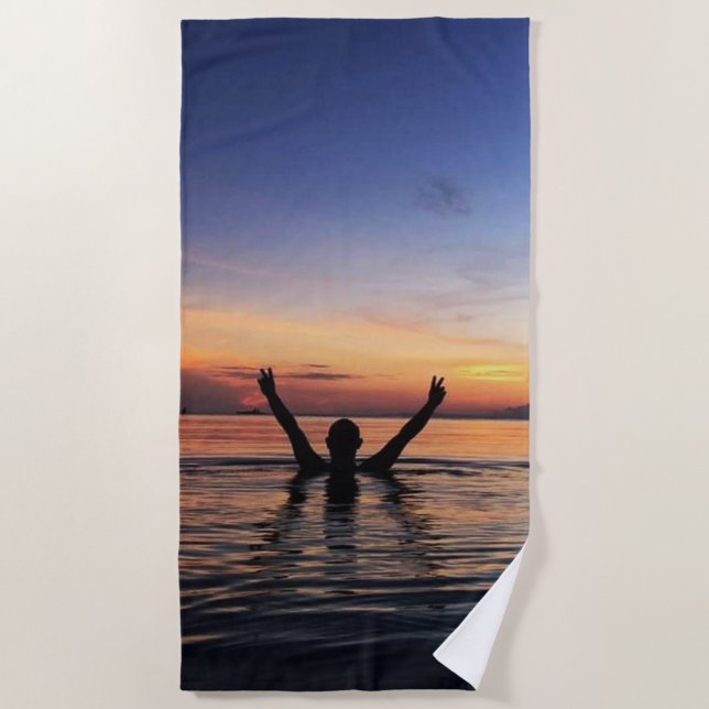 Exuberant Sunset Leyte Philippines  Beach Towel (Front)