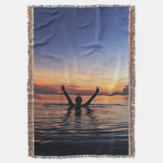 Exuberant Sunset Leyte Philippines Throw Blanket