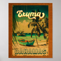 Exuma Bahamas - Beach Vintage Retro Souvenirs