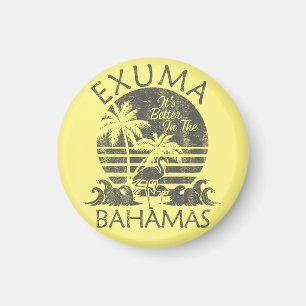 Exuma Bahamas Magnet Vacation Cruise Retro Beach