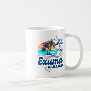 Exuma Hamas Beach Summer Vacation Retro Vintage 80 Coffee Mug