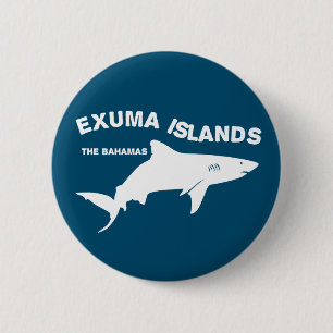 Exuma Islands - Bahamas Scuba Diving With Sharks 6 Cm Round Badge