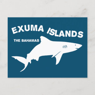 Exuma Islands - Bahamas Scuba Diving With Sharks Postcard
