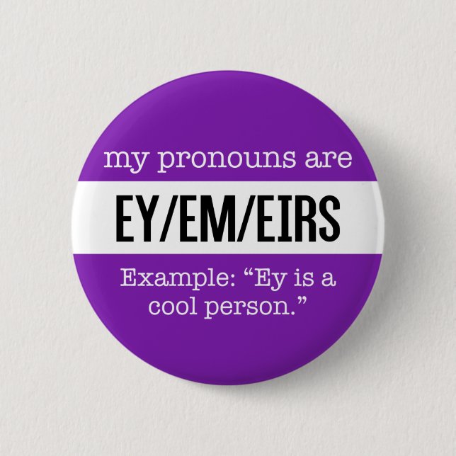 Ey/Em Pronouns – Gender Creative Flag 6 Cm Round Badge (Front)