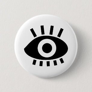 Eye 6 Cm Round Badge