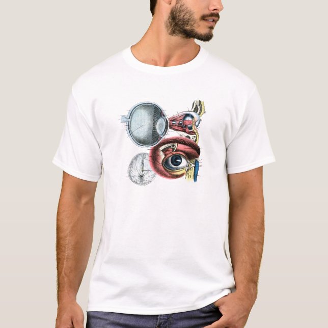 Eye Anatomy Illustration Optometry T-Shirt (Front)