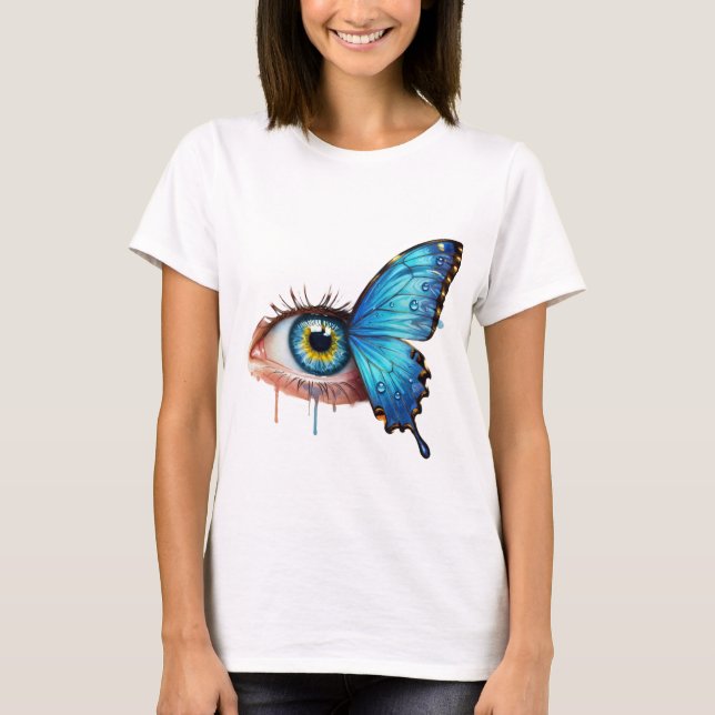 Eye and butterfly T-shirt design  (Front)