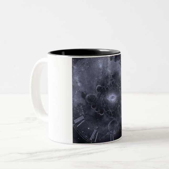 Eye and clock face Two-Tone coffee mug (Front Left)