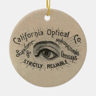 Eye Antique Advertising Optical Ceramic Tree Decoration