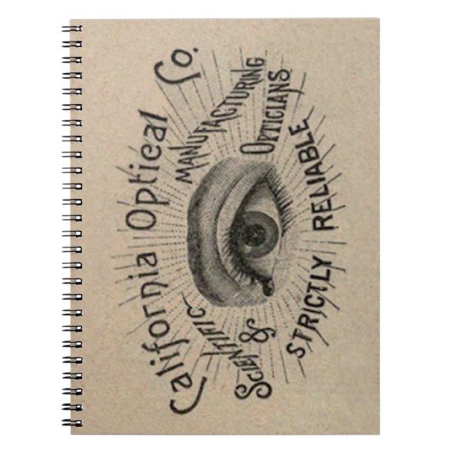 Eye Antique Advertising Optical Notebook (Front)