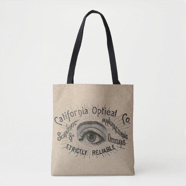 Eye Antique Advertising Optical Tote Bag (Front)