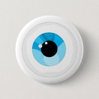 Eye ball 6 cm round badge