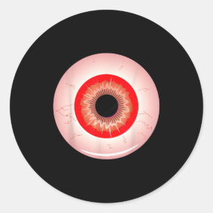 Eye-ball Lazy Halloween Costume Soky Y Funny Classic Round Sticker