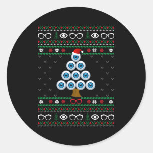 Eye Ball Tree Optometry Ugly Classic Round Sticker
