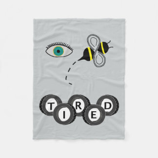 Eye Bee Tired Fleece Blanket