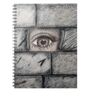 "Eye behind Wall" Notebook
