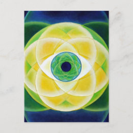 Eye blue green petals Postcards