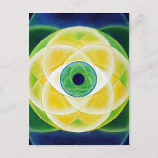 Eye blue green petals Postcards