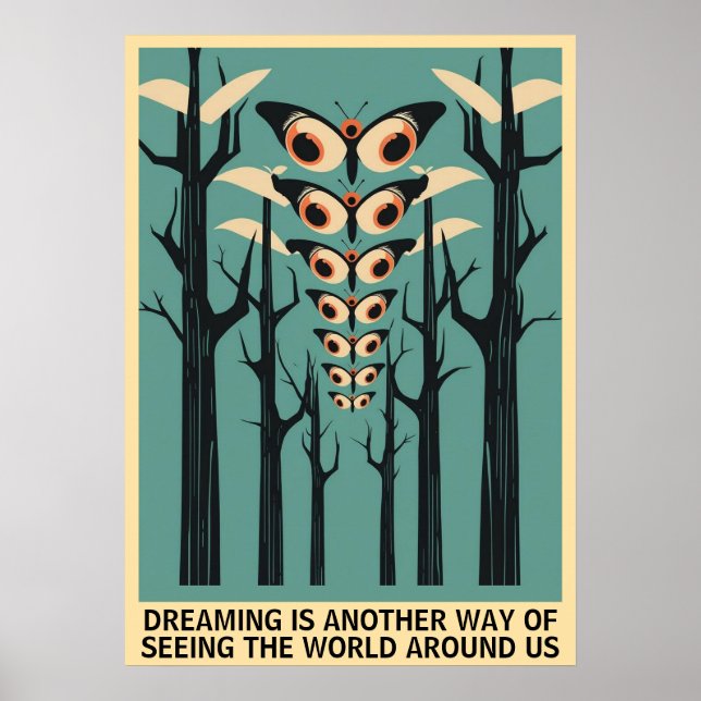 Eye Butterfly in Forest – Customisable Quote Poster (Front)