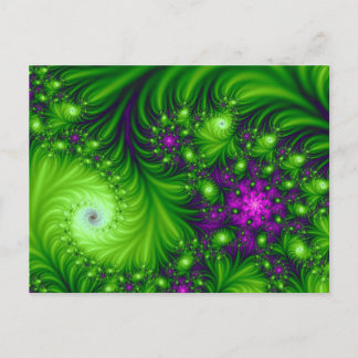 Eye Candy Cute Colourful Abstract Floral Art Postcard