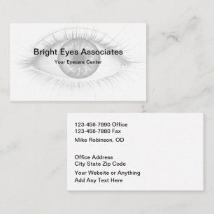 Eye Care Ophthalmologist Medical Office Business Card