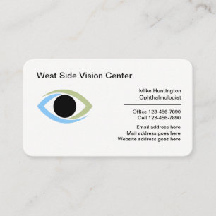 Eye Care Optometrist Business Cards
