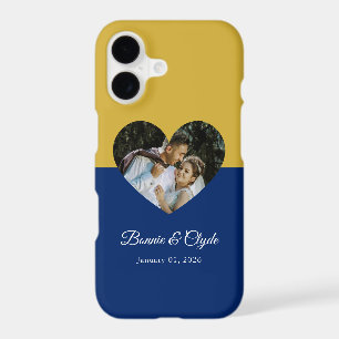 Eye-casing Heart Couple Gold and Navy