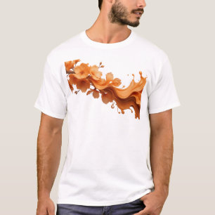 Eye-Catching ABSTRACT FLOWER Visual Design T-Shirt