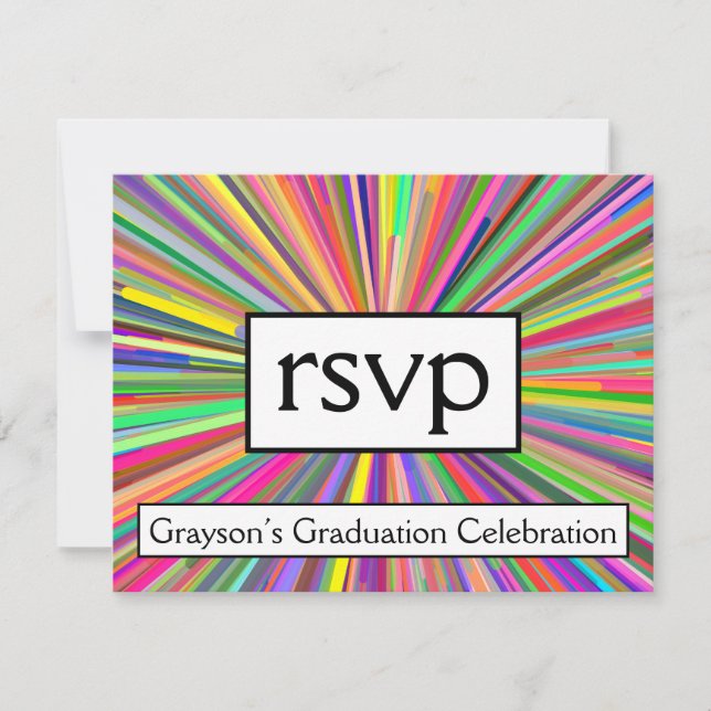 Eye-Catching and Attention-Grabbing "rsvp" Card (Front)