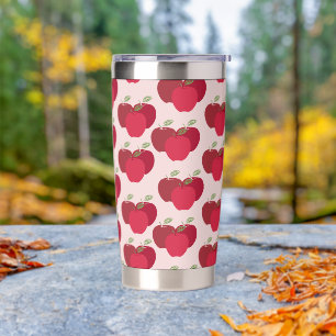 Eye Catching Apple Pattern Insulated Drink Tumbler