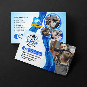 Eye-Catching Barber Shop Hairdresser Hair Stylist Business Card