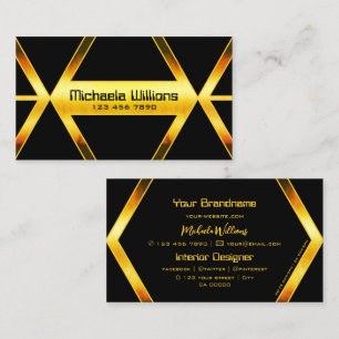 Eye Catching Black and Orange Shimmer Professional Business Card