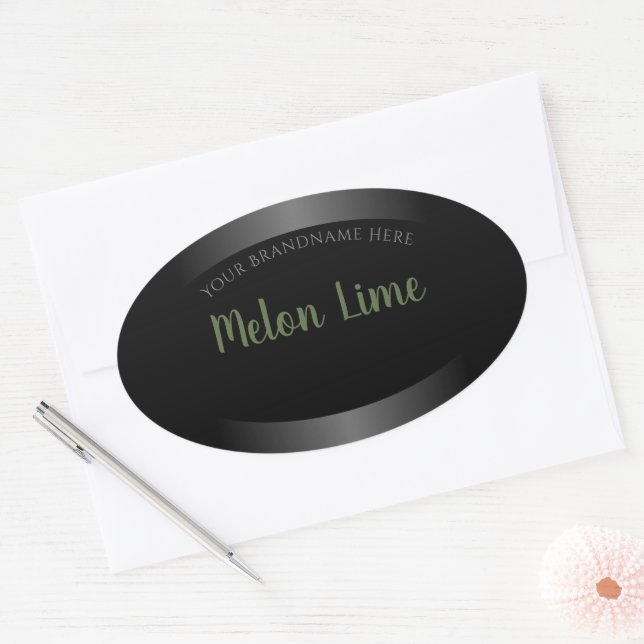 Eye Catching Black White Product Packaging Labels (Envelope)