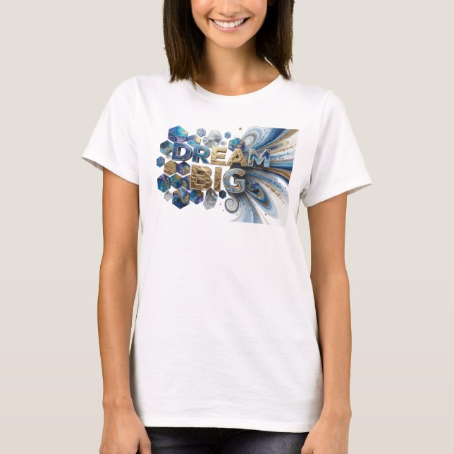 Eye-Catching Blue DREAM BIG Statement Tee (Front)