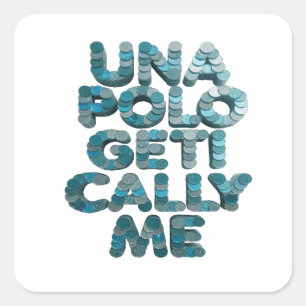 Eye-Catching Blue UNAPOLOGETICALLY ME Vinyl Style Square Sticker