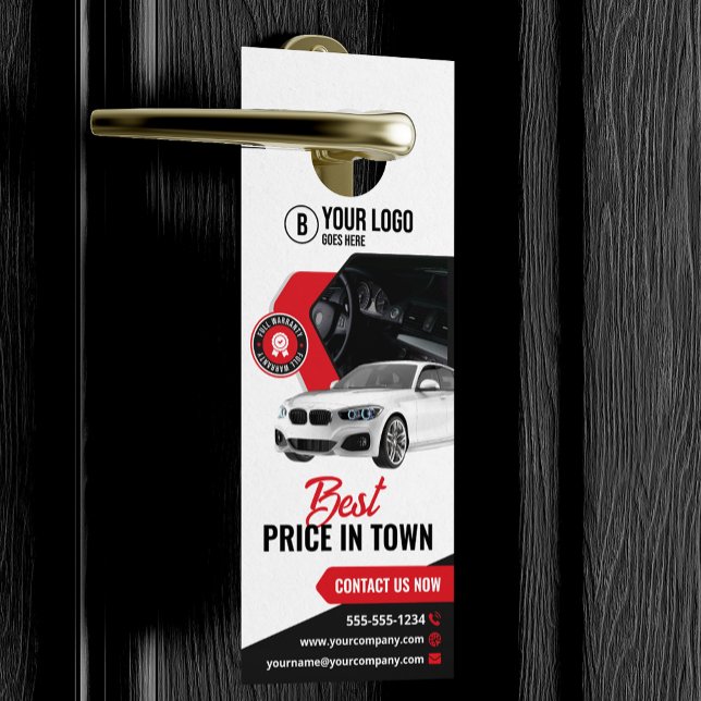 Eye-Catching Car Dealership Car Rental Car Hire  Door Hanger (Creator Uploaded)