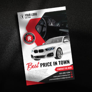 Eye-Catching Car Dealership Car Rental Car Hire  Flyer
