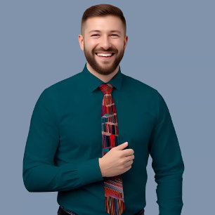 Eye-catching Colourful Striped Tie