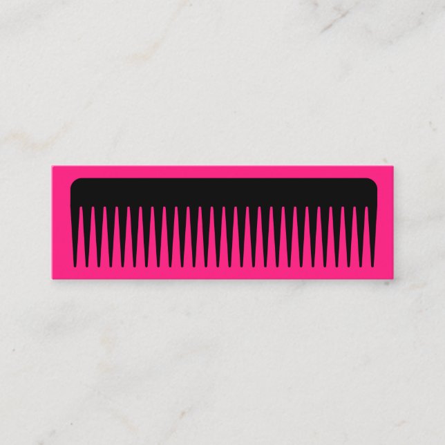 Eye Catching Comb Mini Business Card (Front)