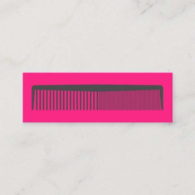 Eye Catching Comb Mini Business Card (Front)