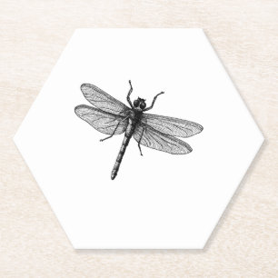 eye-catching dragonfly accessory paper coaster