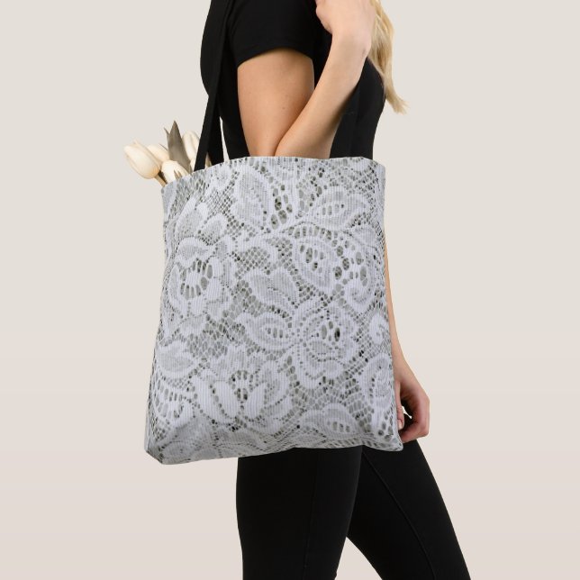 Eye Catching Elegant Lace Tote Bag (Close Up)
