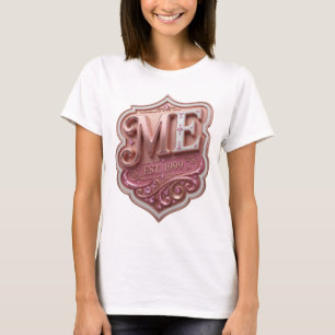 Eye-Catching Gold ME EST 1999 Bold Design T-Shirt