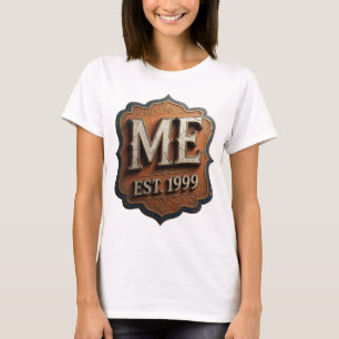 Eye-Catching Gold ME EST 1999 Design T-Shirt