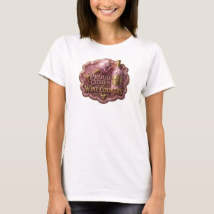 Eye-Catching Gold PROUD CITIZEN OF WINE COUNTRY v3 T-Shirt
