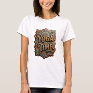 Eye-Catching Gold YOGA TIME Tee