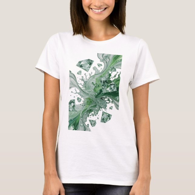 Eye-Catching Green GREEN DIAMONDS Tee (Front)